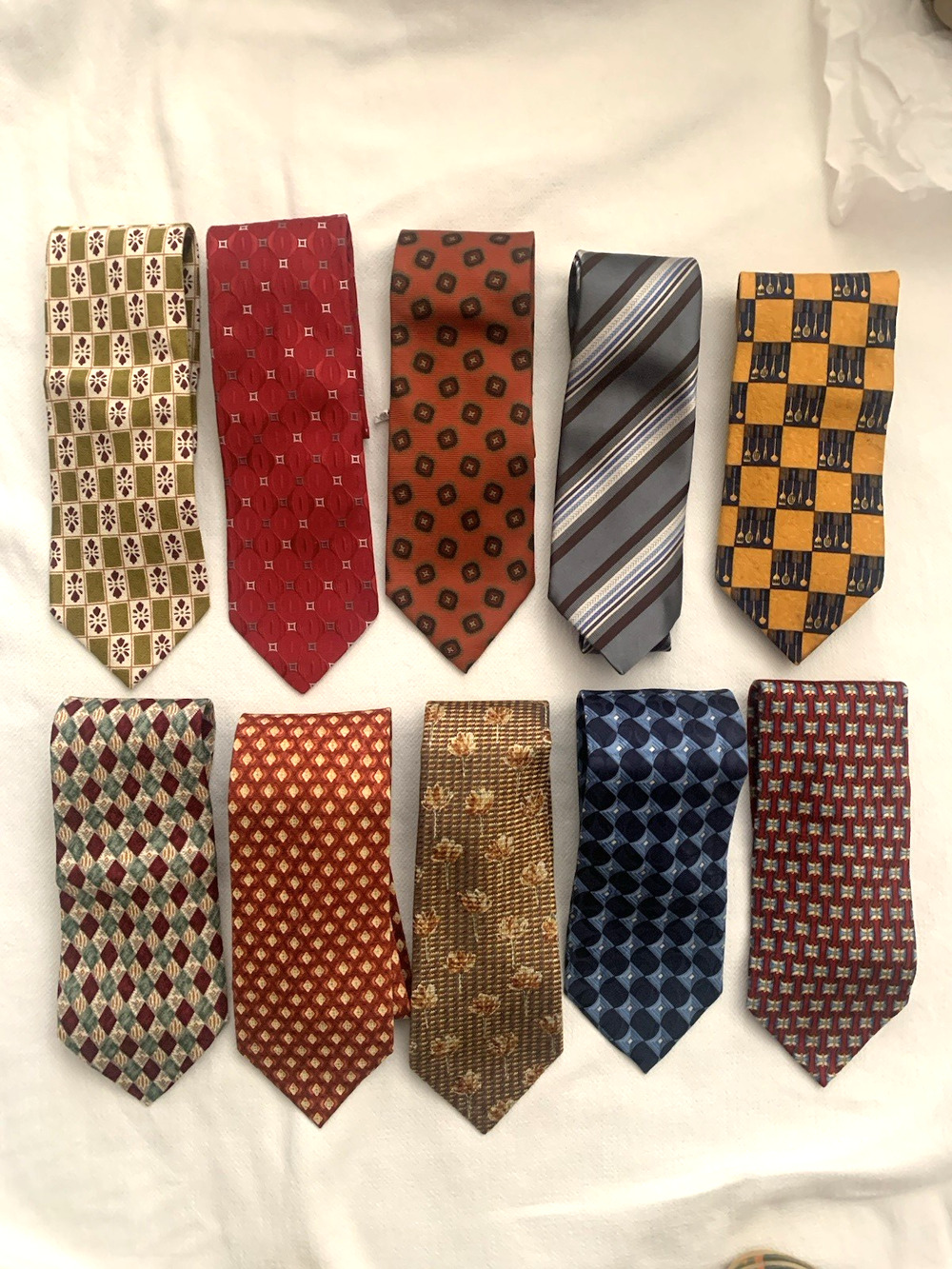 LOT OF (10) ERMENEGILDO ZEGNA TIES - EXCELLENT CONDITION